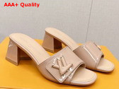Louis Vuitton Shake Mule in Nude Patent Calf Leather Replica
