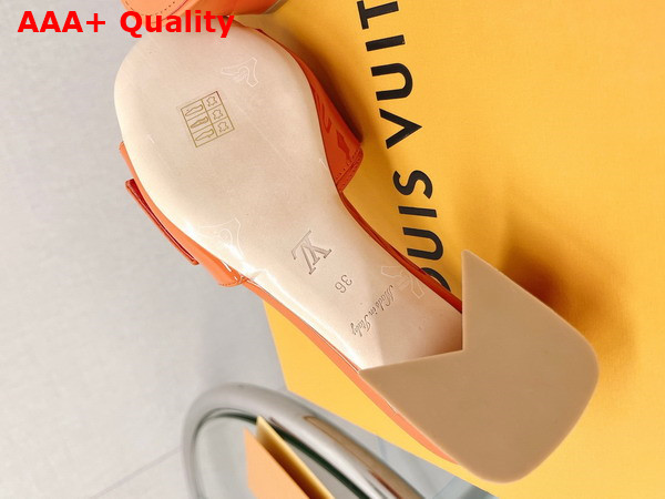 Louis Vuitton Shake Mule in Orange Patent Calf Leather Replica