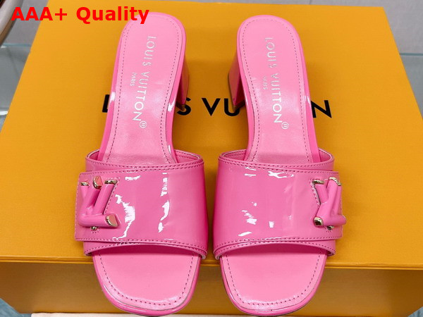 Louis Vuitton Shake Mule in Pink Patent Calf Leather Replica