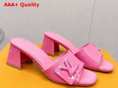Louis Vuitton Shake Mule in Pink Patent Calf Leather Replica