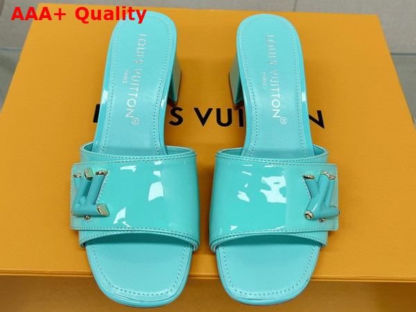 Louis Vuitton Shake Mule in Vert Deau Patent Calf Leather Replica