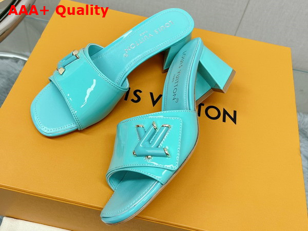 Louis Vuitton Shake Mule in Vert Deau Patent Calf Leather Replica