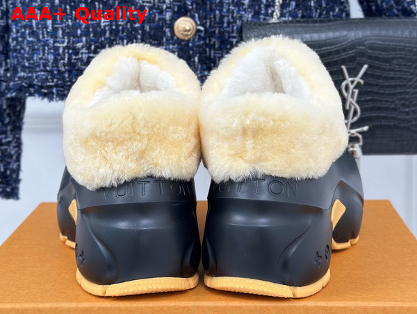 Louis Vuitton Shark Ankle Boot in Black Eva Rubber and Shearling Replica