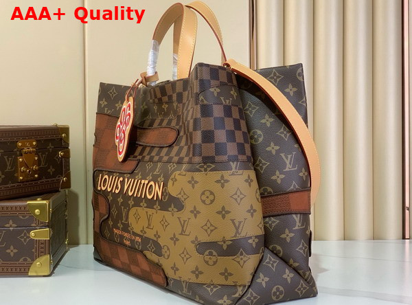 Louis Vuitton Shopper Tote MM Brown Monogram Landscape Coated Canvas M15274 Replica