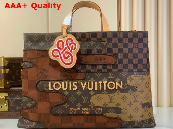 Louis Vuitton Shopper Tote MM Brown Monogram Landscape Coated Canvas M15274 Replica