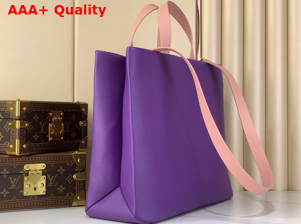 Louis Vuitton Shopper Tote MM Purple Cowhide Leather Replica