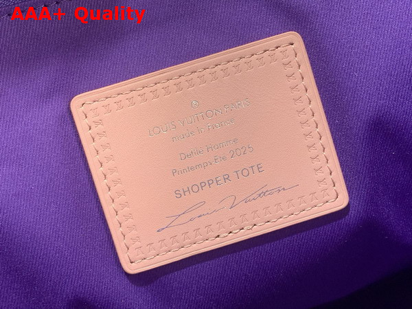 Louis Vuitton Shopper Tote MM Purple Cowhide Leather Replica