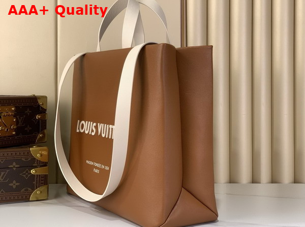 Louis Vuitton Shopper Tote MM Sand Cowhide Leather M27968 Replica