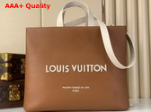 Louis Vuitton Shopper Tote MM Sand Cowhide Leather M27968 Replica