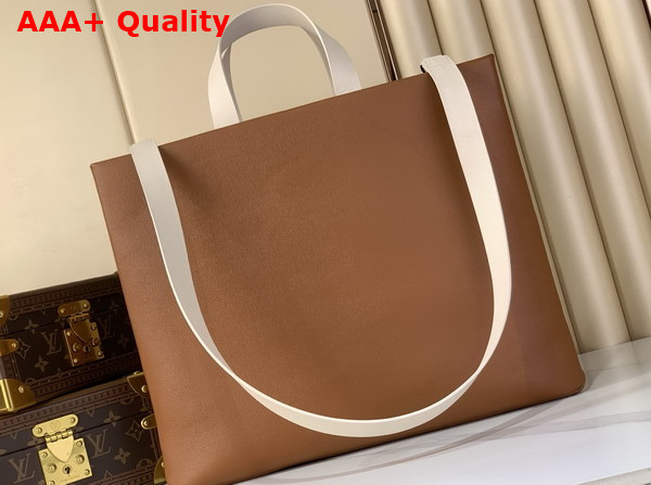 Louis Vuitton Shopper Tote MM Sand Cowhide Leather M27968 Replica