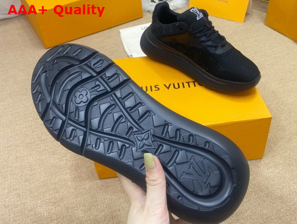 Louis Vuitton Show Up Sneaker Black Monogram and Damier Knit 1A9JRI Replica