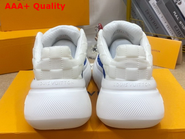 Louis Vuitton Show Up Sneaker Blue Monogram Knit and Damier Embossed Textile 1AA48E Replica