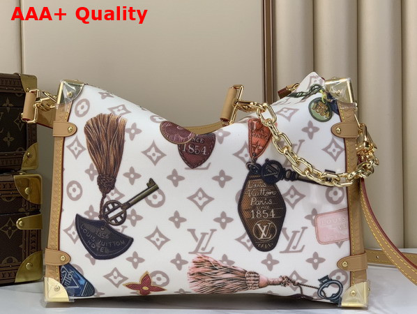 Louis Vuitton Side Trunk GM in Monogram Dune Canvas Decorated with Colorful Hotel Key Motifs M29355 Replica