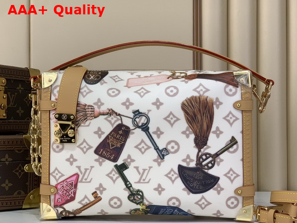 Louis Vuitton Side Trunk GM in Monogram Dune Canvas Decorated with Colorful Hotel Key Motifs M29355 Replica