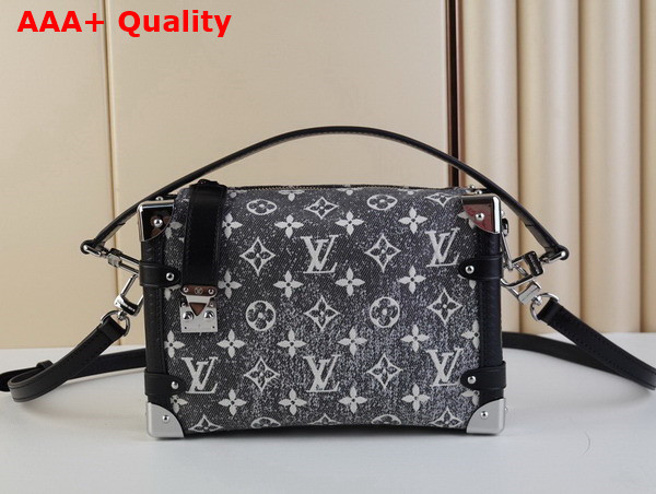 Louis Vuitton Side Trunk Handbag in Gray Monogram Jacquard Denim M21460 Replica