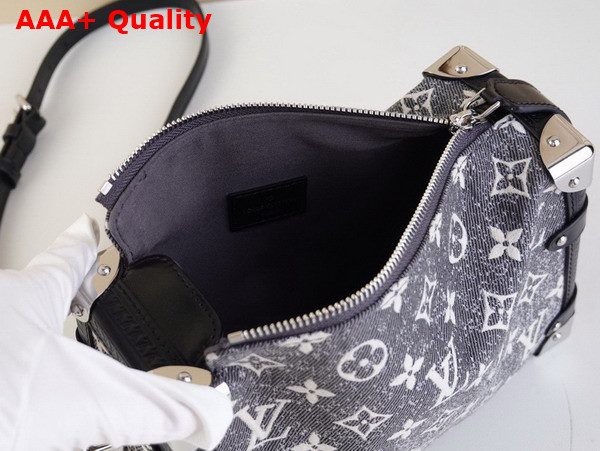 Louis Vuitton Side Trunk Handbag in Gray Monogram Jacquard Denim M21460 Replica