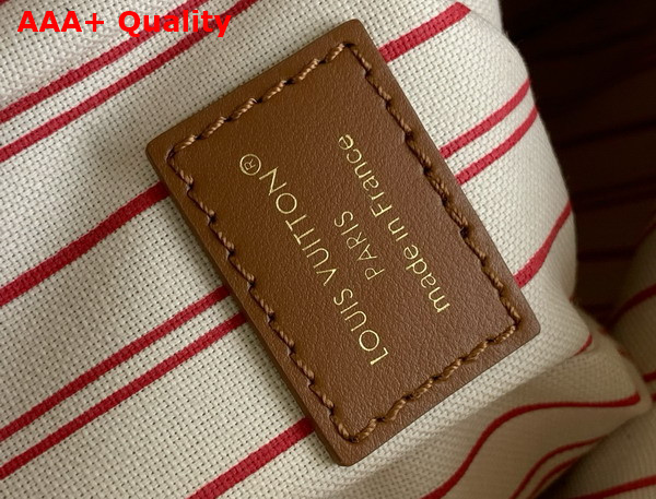 Louis Vuitton Side Trunk MM Ecru Cognac Cotton and Cowhide Leather M14411 Replica