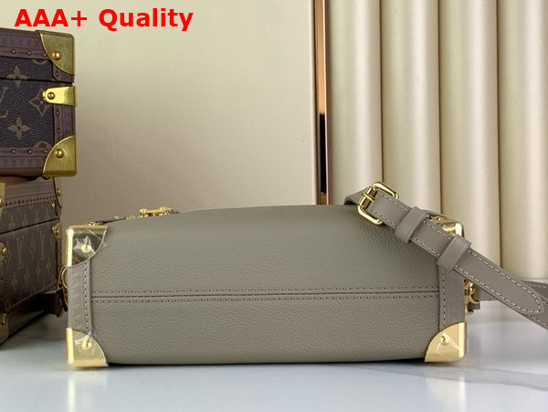 Louis Vuitton Side Trunk MM Handbag in Taupe Grained Calf Leather M25072 Replica