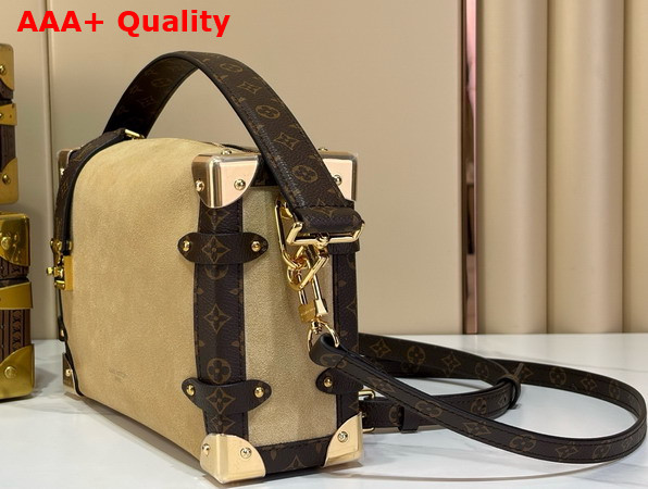 Louis Vuitton Side Trunk MM Noisette Calfskin Suede M2A041 Replica