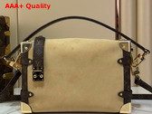 Louis Vuitton Side Trunk MM Noisette Calfskin Suede M2A041 Replica