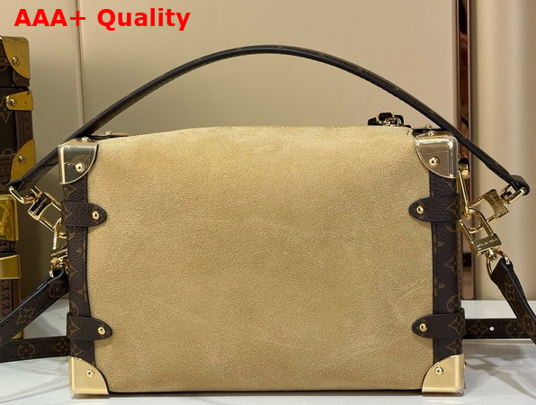 Louis Vuitton Side Trunk MM Noisette Calfskin Suede M2A041 Replica