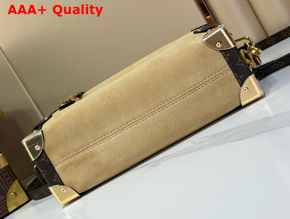 Louis Vuitton Side Trunk MM Noisette Calfskin Suede M2A041 Replica