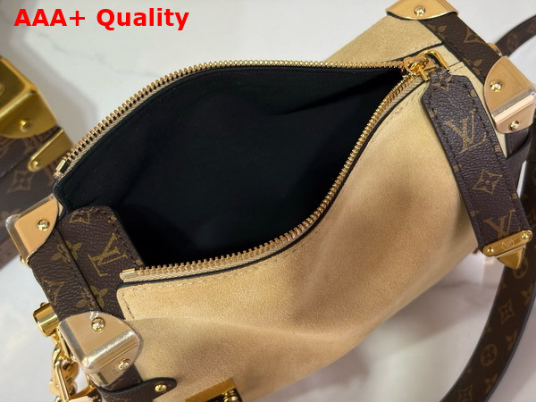Louis Vuitton Side Trunk MM Noisette Calfskin Suede M2A041 Replica