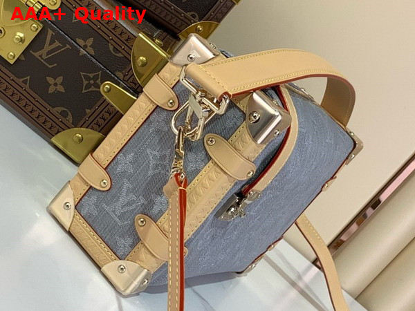 Louis Vuitton Side Trunk MM Washed Gray Monogram Denim M13285 Replica