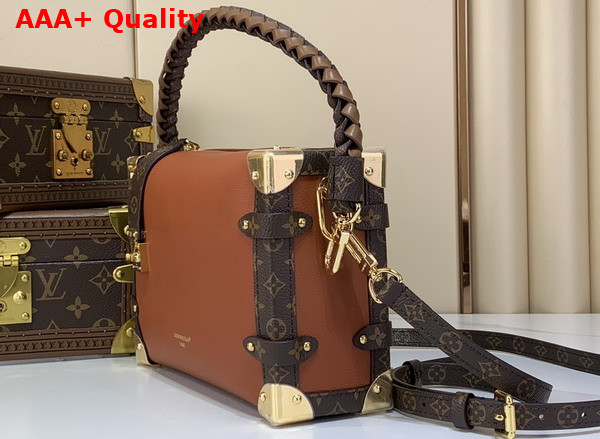 Louis Vuitton Side Trunk MM in Cognac Calf Leather M27435 Replica