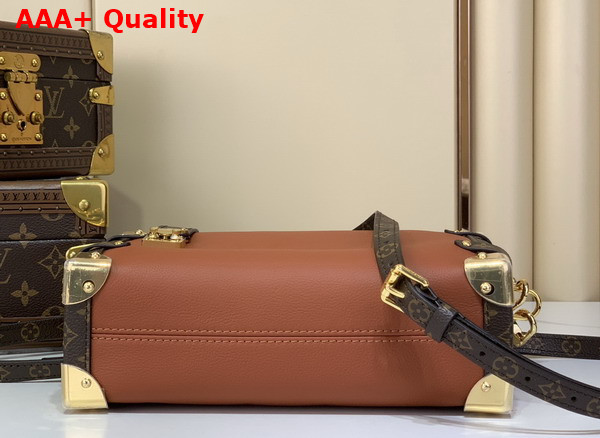 Louis Vuitton Side Trunk MM in Cognac Calf Leather M27435 Replica