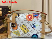Louis Vuitton Side Trunk MM in Monogram Dune Canvas Decorated with Playful Labels M14606 Replica