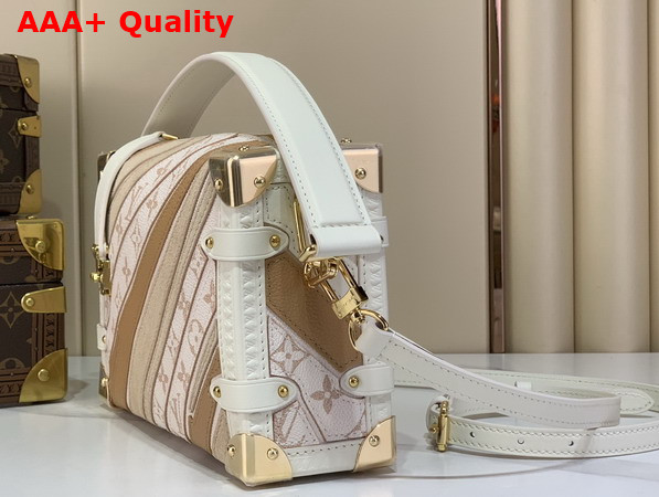 Louis Vuitton Side Trunk MM in Quartz Calf Leather and Coated Canvas M29666 Replica