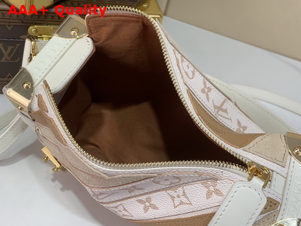 Louis Vuitton Side Trunk MM in Quartz Calf Leather and Coated Canvas M29666 Replica