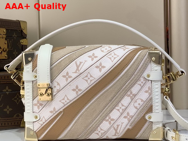 Louis Vuitton Side Trunk MM in Quartz Calf Leather and Coated Canvas M29666 Replica