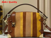 Louis Vuitton Side Trunk MM in Tan Calfskin Suede M29662 Replica