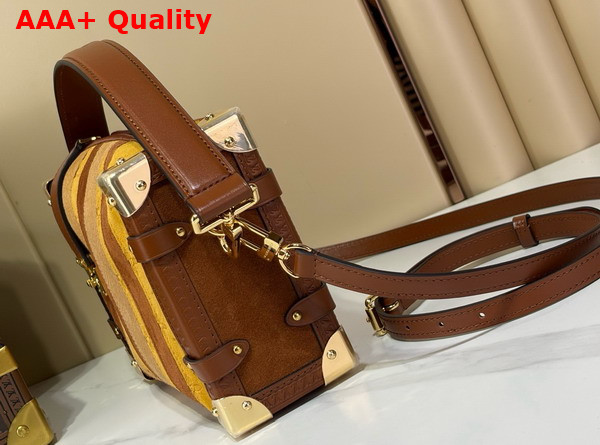 Louis Vuitton Side Trunk MM in Tan Calfskin Suede M29662 Replica