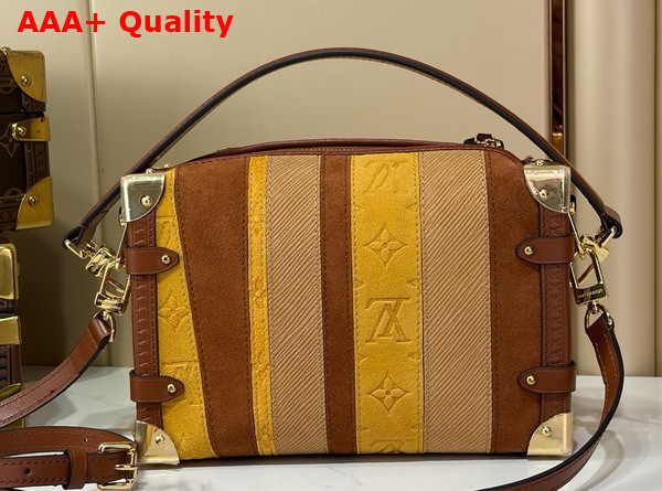 Louis Vuitton Side Trunk MM in Tan Calfskin Suede M29662 Replica