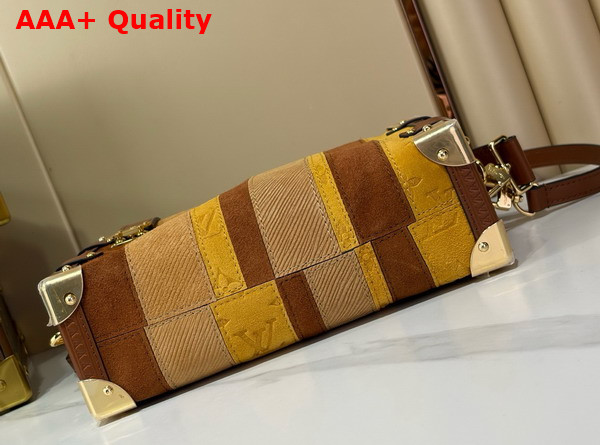 Louis Vuitton Side Trunk MM in Tan Calfskin Suede M29662 Replica