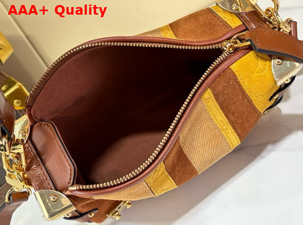 Louis Vuitton Side Trunk MM in Tan Calfskin Suede M29662 Replica