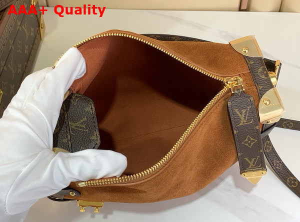Louis Vuitton Side Trunk MM in Tan Suede Calfskin Leather M15072 Replica