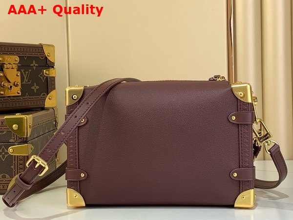 Louis Vuitton Side Trunk MM in Wine Red Calf Leather with a Braided Chain M25669 Replica