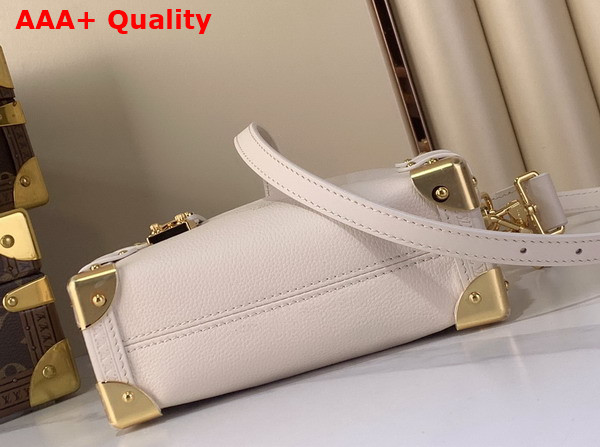 Louis Vuitton Side Trunk PM Chalk White Calf Leather with Charm Embellished Chain M27438 Replica