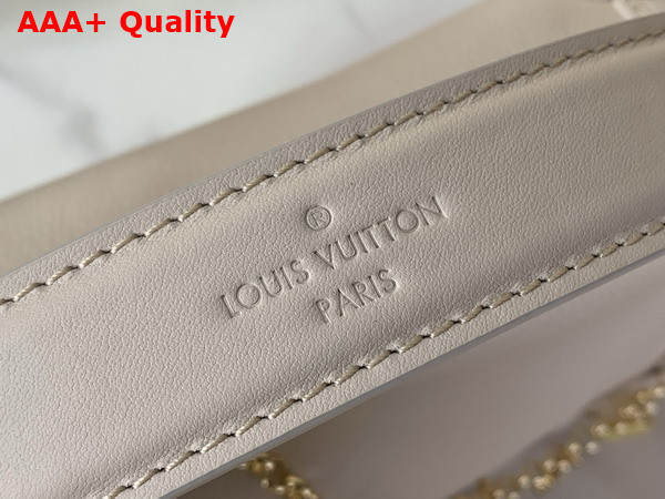 Louis Vuitton Side Trunk PM Chalk White Calf Leather with Charm Embellished Chain M27438 Replica