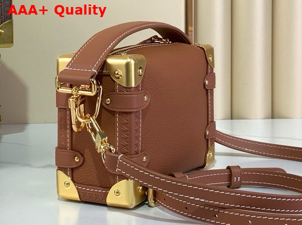 Louis Vuitton Side Trunk PM Cognac Calfskin Leather M15224 Replica