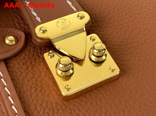 Louis Vuitton Side Trunk PM Cognac Calfskin Leather M15224 Replica