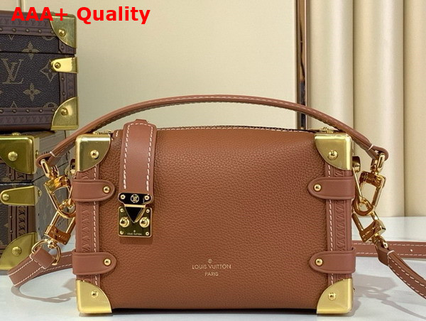Louis Vuitton Side Trunk PM Cognac Calfskin Leather M15224 Replica