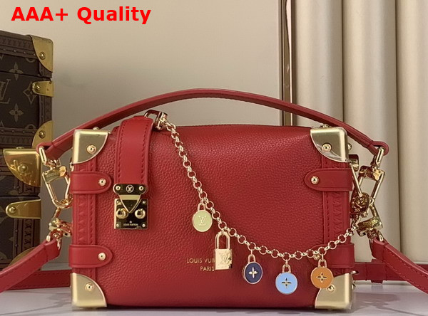 Louis Vuitton Side Trunk PM Sari Red Calf Leather M28333 Replica