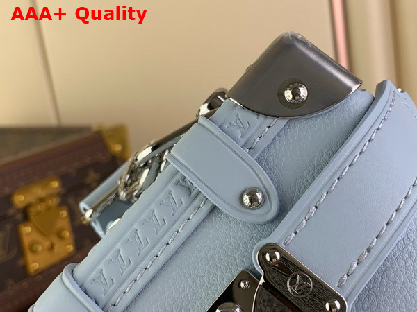 Louis Vuitton Side Trunk PM in Sky Blue Grained Calf Leather Replica