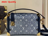 Louis Vuitton Side Trunk in Blue Monoglam Coated Canvas M22944 Replica
