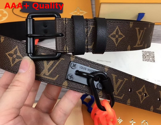 Louis Vuitton Signature Chain 35mm Belt Brown Monogram Macassar Canvas M0180U Replica